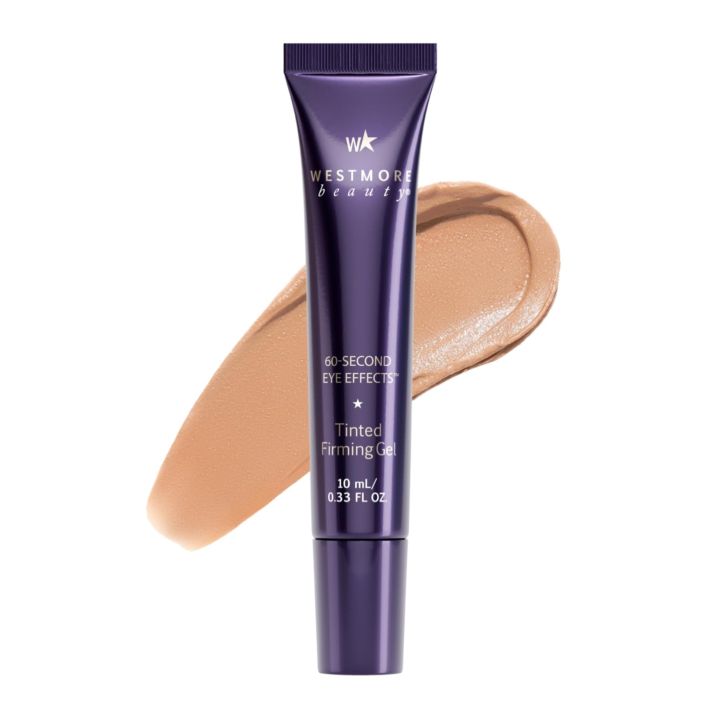 Westmore Beauty 60 Second Effects Tinted Firming Gel - Under Eye Cream For Puffiness And Bags Under Eyes - 10 mL Light to Medium - 0.33 Fl Oz