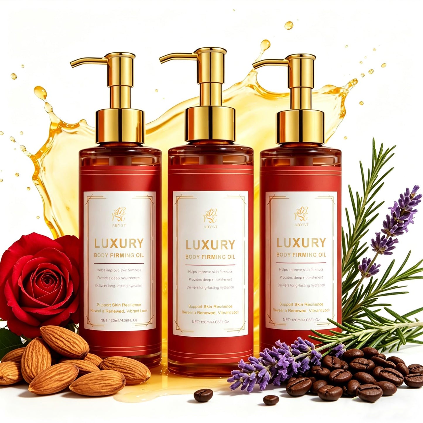 Body Firming Oil - Luxury Toning & Tightening Treatment for Crepey Skin - Hydrating, Nourishing Elixir to Improve Skin Texture & Elasticity - 120ml (1)