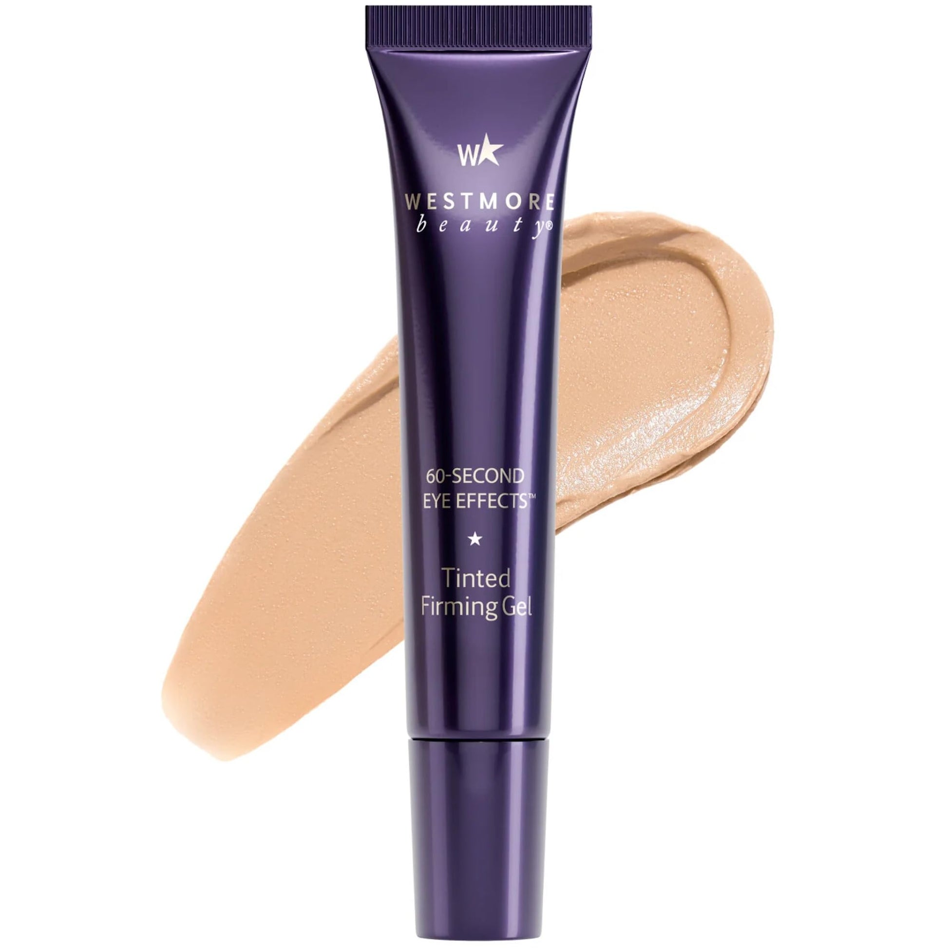 Westmore Beauty 60 Second Effects Tinted Firming Gel - Under Eye Cream For Puffiness And Bags Under Eyes - 10 mL Light to Medium - 0.33 Fl Oz