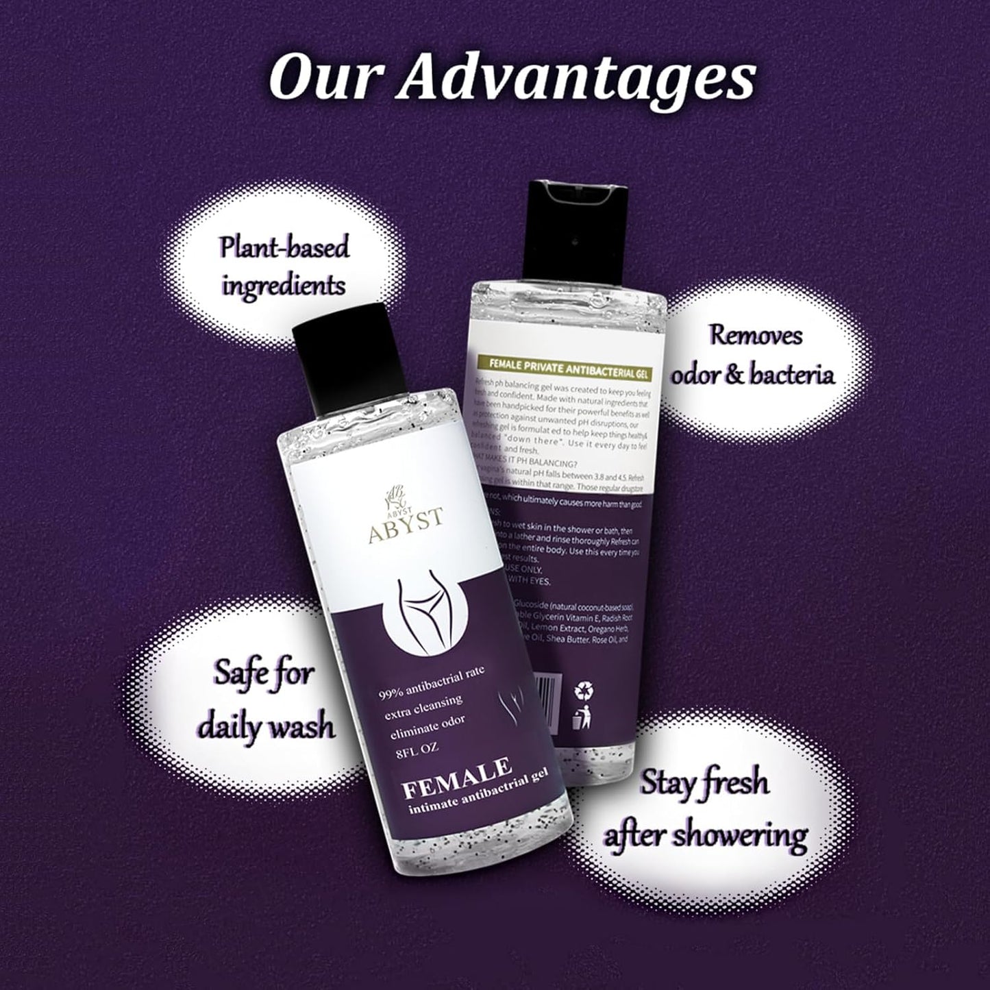 Feminine Wash for Women - pH Balancing Natural Yoni Gel, Gentle & Plant-Based Intimate Care (1)