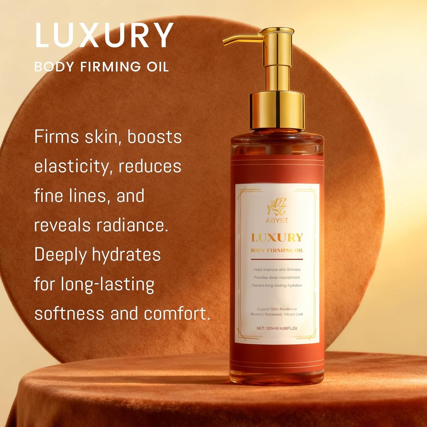 Body Firming Oil - Luxury Toning & Tightening Treatment for Crepey Skin - Hydrating, Nourishing Elixir to Improve Skin Texture & Elasticity - 120ml (1)
