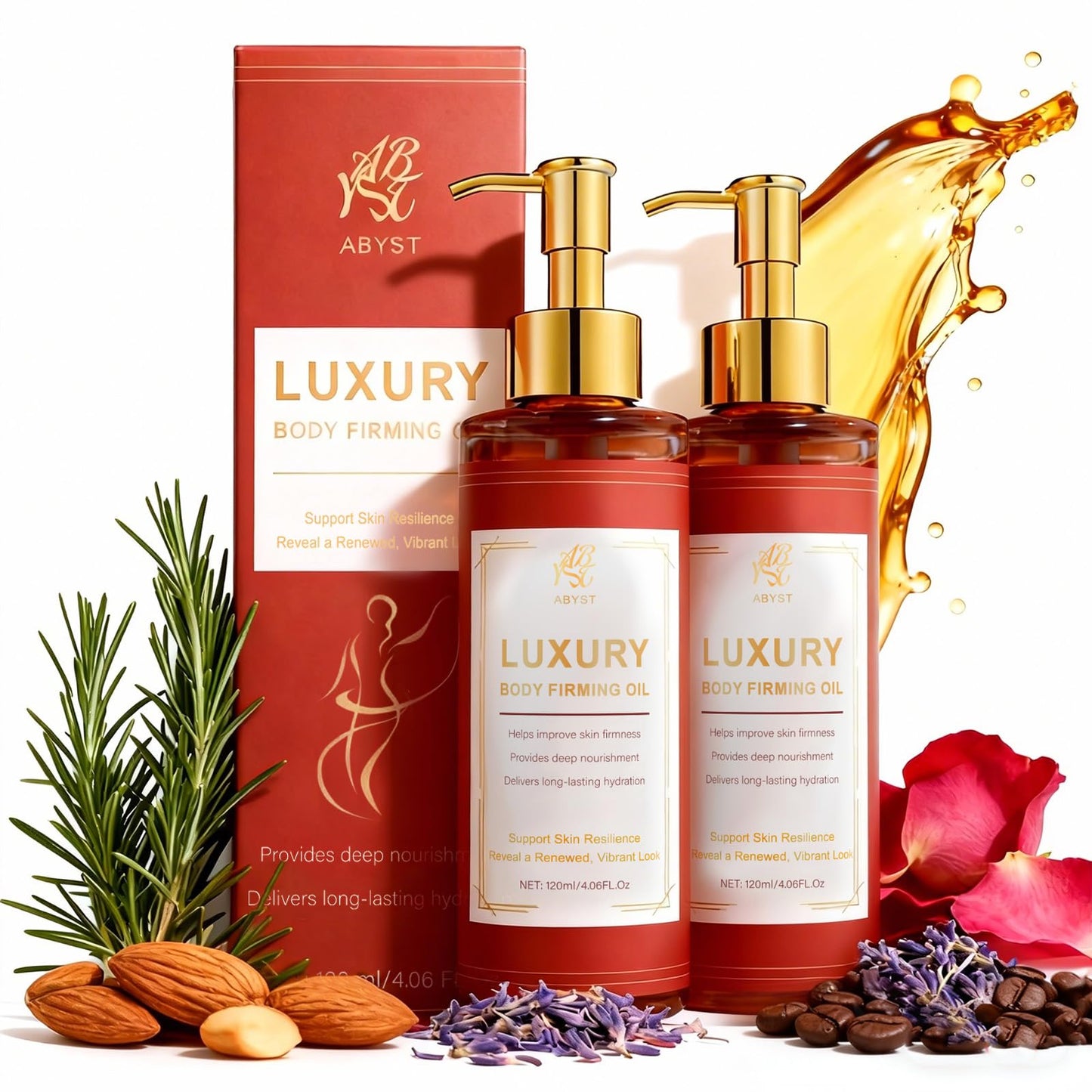 Body Firming Oil - Luxury Toning & Tightening Treatment for Crepey Skin - Hydrating, Nourishing Elixir to Improve Skin Texture & Elasticity - 120ml (1)