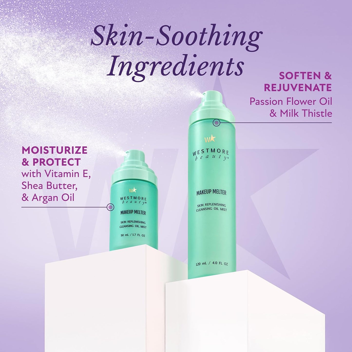 Westmore Beauty Makeup Melter - Makeup Remover Oil Cleanser, Skin Replenishing Cleansing Oil Mist & Face Cleanser 4 OZ
